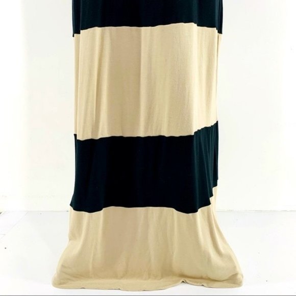 MOSSIMO / Black & Tan - Color Block Maxi Dress / Small - Picture 3 of 11